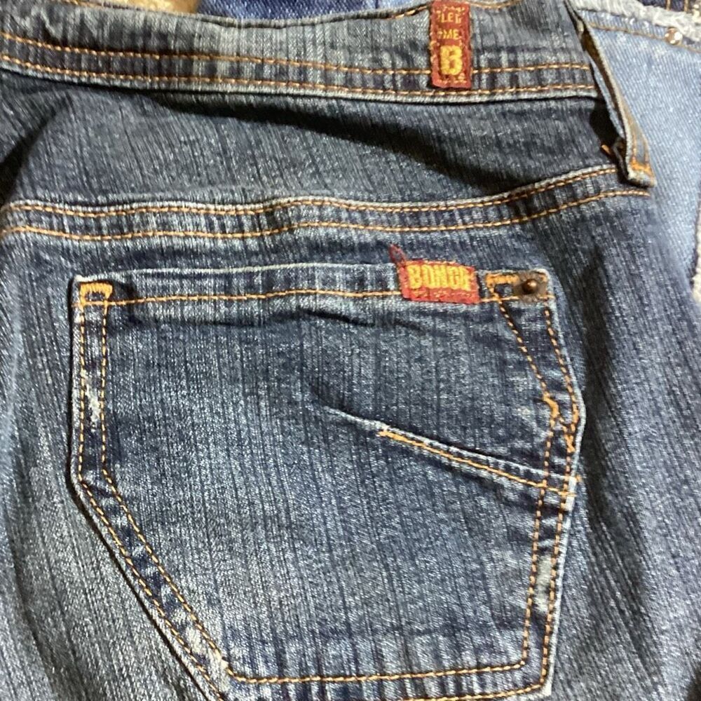 Vintage Y2k Bongo Patchwork Studded Bootcut Hippi… - image 7